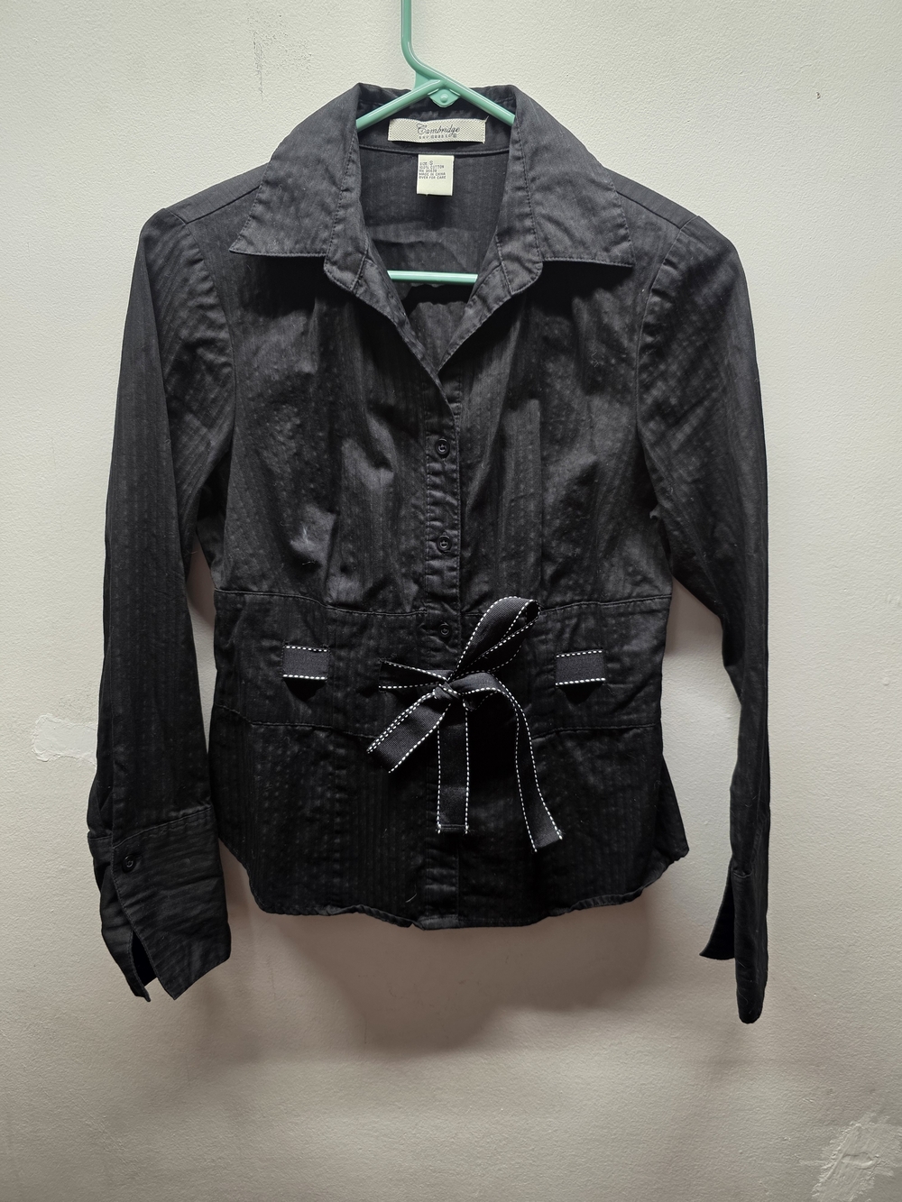 Cambridge Black Button-Up Shirt Jacket